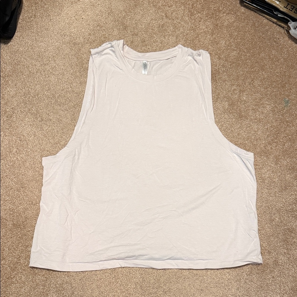 Fabletics Women's light pink beige Muscle Tee size XL